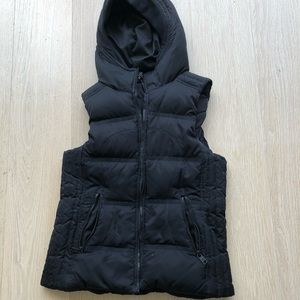 Black hooded reversible lululemon vest
